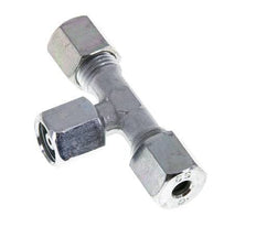 6S Zink plated Steel T-Shape Tee Cutting Fitting with Swivel 630 bar NBR Adjustable ISO 8434-1