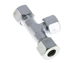 12S Zink plated Steel T-Shape Tee Cutting Fitting with Swivel 630 bar NBR Adjustable ISO 8434-1