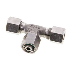 8L Stainless Steel T-Shape Tee Cutting Fitting with Swivel 315 bar FKM Adjustable ISO 8434-1