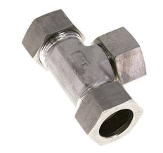 28L Stainless Steel T-Shape Tee Cutting Fitting with Swivel 160 bar FKM Adjustable ISO 8434-1