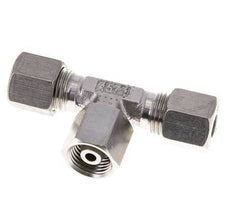 8S Stainless Steel T-Shape Tee Cutting Fitting with Swivel 630 bar FKM Adjustable ISO 8434-1