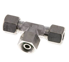 10S Stainless Steel T-Shape Tee Cutting Fitting with Swivel 630 bar FKM Adjustable ISO 8434-1