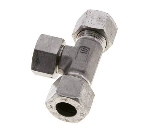 16S Stainless Steel T-Shape Tee Cutting Fitting with Swivel 400 bar FKM Adjustable ISO 8434-1