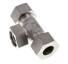 25S Stainless Steel T-Shape Tee Cutting Fitting with Swivel 400 bar FKM Adjustable ISO 8434-1