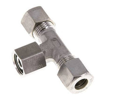 10L Stainless Steel T-Shape Tee Compression Fitting with Swivel 315 bar FKM Adjustable ISO 8434-1