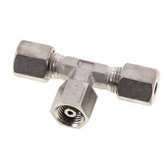 6S Stainless Steel T-Shape Tee Compression Fitting with Swivel 500 bar FKM Adjustable ISO 8434-1