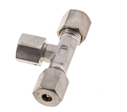 6S Stainless Steel T-Shape Tee Compression Fitting with Swivel 500 bar FKM Adjustable ISO 8434-1