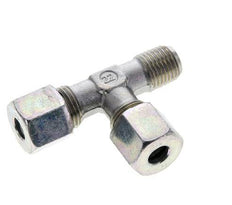 8S & M14x1.5 (con) Zink Plated Steel Right Angle Tee Cutting Fitting with Male Threads 630 bar ISO 8434-1