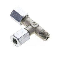 6L & R1/8'' Zink Plated Steel Right Angle Tee Cutting Fitting with Male Threads 315 bar ISO 8434-1