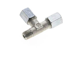 6L & R1/8'' Zink Plated Steel Right Angle Tee Cutting Fitting with Male Threads 315 bar ISO 8434-1