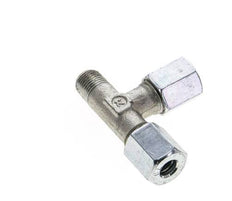 6L & R1/8'' Zink Plated Steel Right Angle Tee Cutting Fitting with Male Threads 315 bar ISO 8434-1