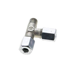 6L & R1/8'' Zink Plated Steel Right Angle Tee Cutting Fitting with Male Threads 315 bar ISO 8434-1
