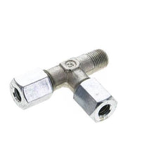 6L & R1/8'' Zink Plated Steel Right Angle Tee Cutting Fitting with Male Threads 315 bar ISO 8434-1