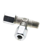 6L & R1/8'' Zink Plated Steel Right Angle Tee Cutting Fitting with Male Threads 315 bar ISO 8434-1