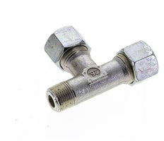 12S & R3/8'' Zink Plated Steel Right Angle Tee Cutting Fitting with Male Threads 630 bar ISO 8434-1