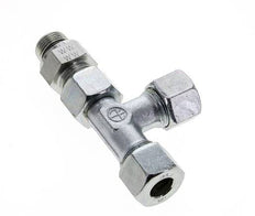 12S & M18x1.5 Zink Plated Steel Right Angle Tee Cutting Fitting with Male Threads 630 bar Adjustable ISO 8434-1