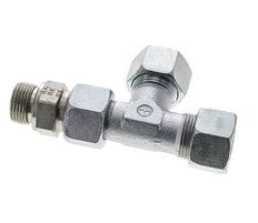 20S & M27x2 Zink Plated Steel Right Angle Tee Cutting Fitting with Male Threads 400 bar Adjustable ISO 8434-1