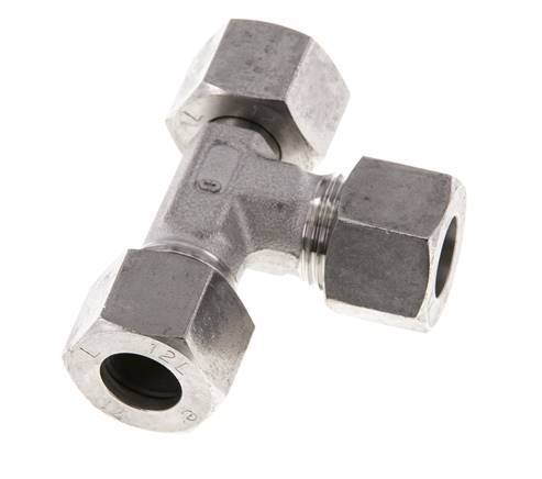 12L Stainless Steel Right Angle Tee Cutting Fitting with Swivel 315 bar Adjustable ISO 8434-1
