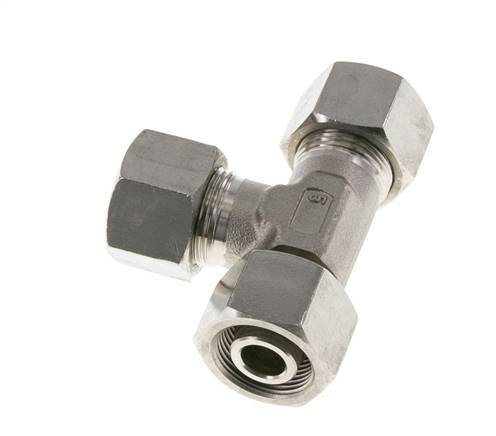 16S Stainless Steel Right Angle Tee Cutting Fitting with Swivel 400 bar Adjustable ISO 8434-1