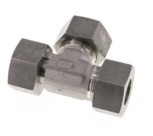 25S Stainless Steel Right Angle Tee Cutting Fitting with Swivel 400 bar Adjustable ISO 8434-1