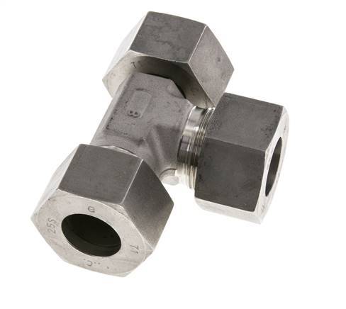 25S Stainless Steel Right Angle Tee Cutting Fitting with Swivel 400 bar Adjustable ISO 8434-1