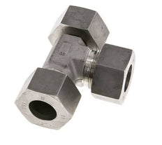 25S Stainless Steel Right Angle Tee Cutting Fitting with Swivel 400 bar Adjustable ISO 8434-1