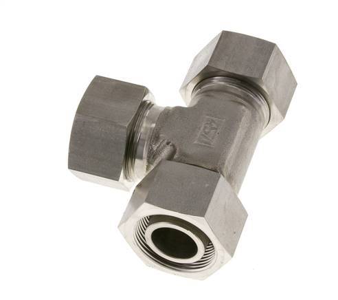 30S Stainless Steel Right Angle Tee Cutting Fitting with Swivel 400 bar Adjustable ISO 8434-1
