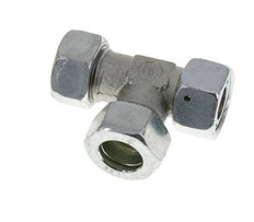 22L Zink Plated Steel Right Angle Tee Cutting Fitting with Swivel 160 bar NBR Adjustable ISO 8434-1