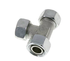 22L Zink Plated Steel Right Angle Tee Cutting Fitting with Swivel 160 bar NBR Adjustable ISO 8434-1