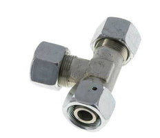16S Zink Plated Steel Right Angle Tee Cutting Fitting with Swivel 400 bar NBR Adjustable ISO 8434-1