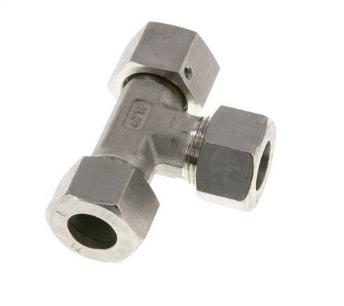 15L Stainless Steel Right Angle Tee Cutting Fitting with Swivel 315 bar FKM Adjustable ISO 8434-1