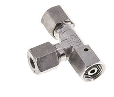 8S Stainless Steel Right Angle Tee Cutting Fitting with Swivel 630 bar FKM Adjustable ISO 8434-1