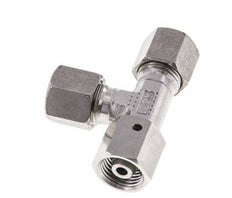 8S Stainless Steel Right Angle Tee Cutting Fitting with Swivel 630 bar FKM Adjustable ISO 8434-1