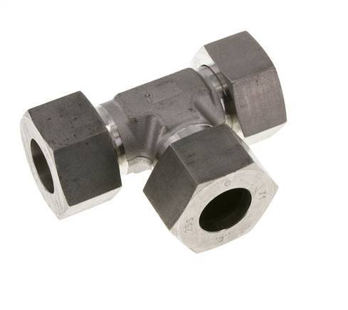 25S Stainless Steel Right Angle Tee Cutting Fitting with Swivel 400 bar FKM Adjustable ISO 8434-1