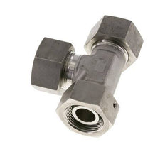 25S Stainless Steel Right Angle Tee Cutting Fitting with Swivel 400 bar FKM Adjustable ISO 8434-1
