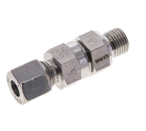 Hydraulic Check Valve Cutting Ring 8L (M14x1.5) & G1/4'' Male Stainless Steel 0.2-250bar (3-3625)psi Thread-Tube ISO 8434-1
