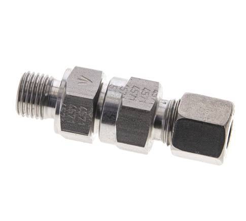 Hydraulic Check Valve Cutting Ring 8L (M14x1.5) & G1/4'' Male Stainless Steel 0.2-250bar (3-3625)psi Thread-Tube ISO 8434-1