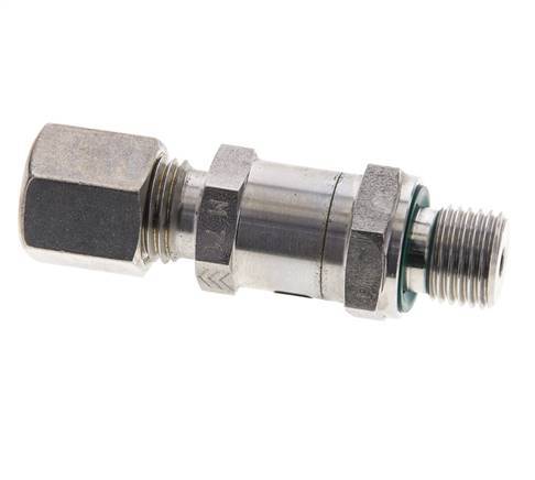 Hydraulic Check Valve Compression Ring 6S (M14x1.5) & G1/4'' Male Stainless Steel 1-400bar (15-5800)psi Thread-Tube ISO 8434-1
