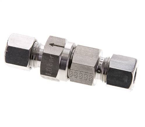 Hydraulic Check Valve Cutting Ring 10L (M16x1.5) Stainless Steel 1-250bar (15-3625)psi ISO 8434-1
