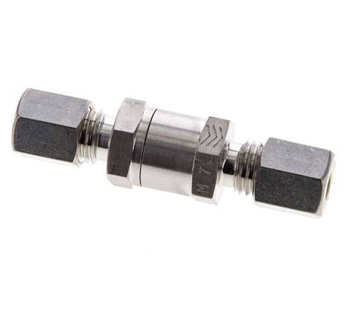 Hydraulic Check Valve Compression Ring 6L (M12x1.5) Stainless Steel 1-250bar (15-3625)psi ISO 8434-1