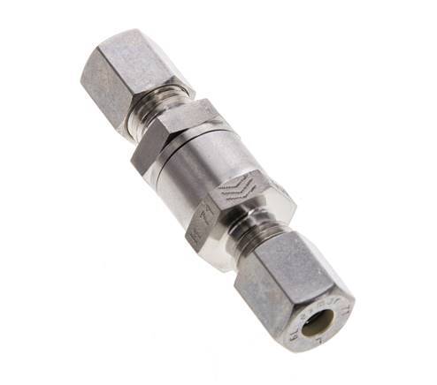 Hydraulic Check Valve Compression Ring 6L (M12x1.5) Stainless Steel 1-250bar (15-3625)psi ISO 8434-1