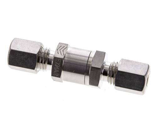 Hydraulic Check Valve Compression Ring 6L (M12x1.5) Stainless Steel 1-250bar (15-3625)psi ISO 8434-1