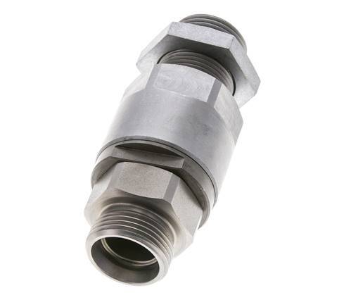22L Zink plated Steel Ball-Guided Swivel Joint Cutting Fitting Bulkhead 160 bar NBR ISO 8434-1