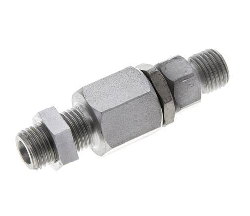 6S Zink plated Steel Ball-Guided Swivel Joint Cutting Fitting Bulkhead 350 bar NBR ISO 8434-1