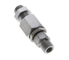 6S Zink plated Steel Ball-Guided Swivel Joint Cutting Fitting Bulkhead 350 bar NBR ISO 8434-1