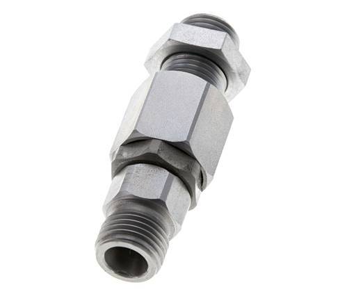 8S Zink plated Steel Ball-Guided Swivel Joint Cutting Fitting Bulkhead 350 bar NBR ISO 8434-1