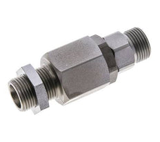 12S Zink plated Steel Ball-Guided Swivel Joint Cutting Fitting Bulkhead 350 bar NBR ISO 8434-1