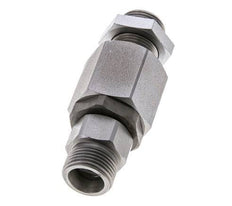 12S Zink plated Steel Ball-Guided Swivel Joint Cutting Fitting Bulkhead 350 bar NBR ISO 8434-1