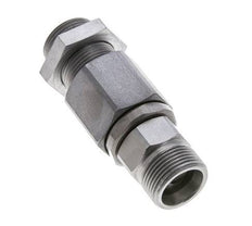 16S Zink plated Steel Ball-Guided Swivel Joint Cutting Fitting Bulkhead 350 bar NBR ISO 8434-1