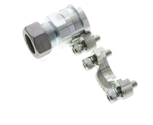 1-1/4'' SAE Flange 3000 PSI Steel with 28L (M36x2) ISO 6162-1